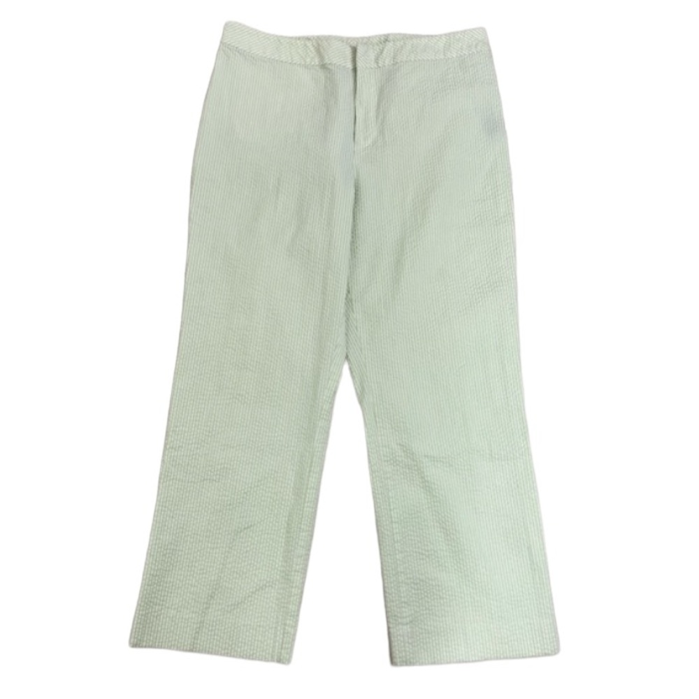 Lauren Ralph Lauren pastel green seersucker pants. 16